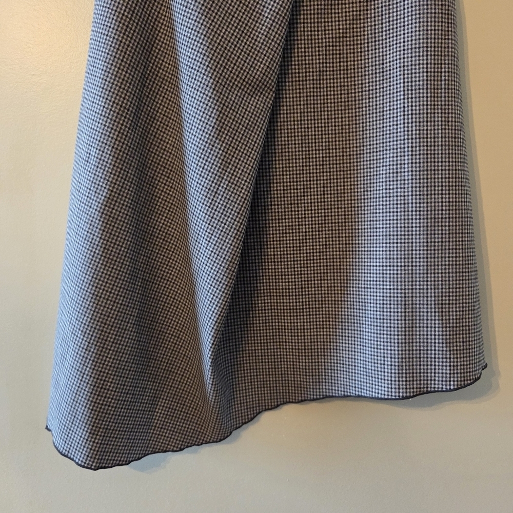 Aritzia Wilfred Houndstooth Wrap Midi Skirt Classic Chic Asymmetrical Size XS - Picture 6 of 12